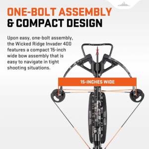 Wicked Ridge Rampage 360, Peak Camo - 360 FPS - Equipped with 3X Multi-Line Scope